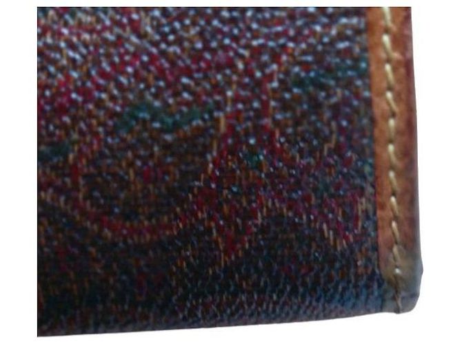 Etro Cartera de cuero con estampado Paisley Castaño Marrón oscuro - vista 8