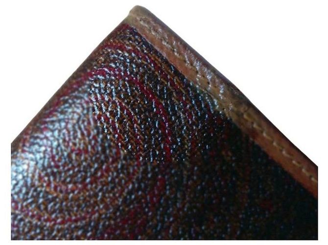 Etro Cartera de cuero con estampado Paisley Castaño Marrón oscuro - vista 9