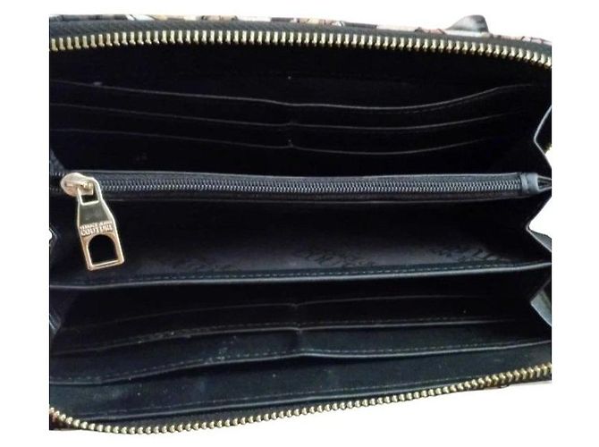 Versace Jeans Couture Cartera Zip Estampado Barroco Negro Blanco Dorado - vista 5