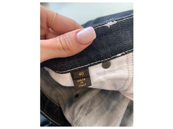 Vaqueros Louis Vuitton en denim negro - vista 7