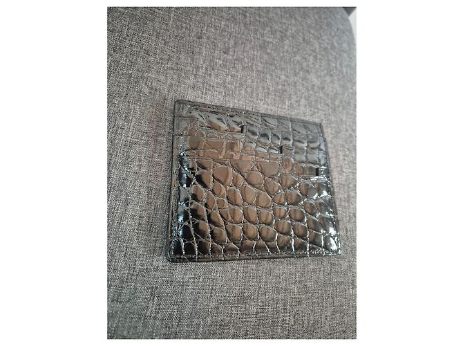 ZILLI black crocodile leather card holder - view 2