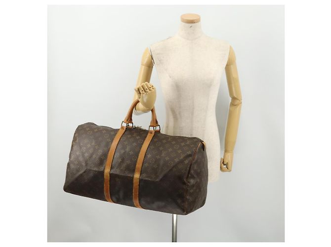 LOUIS VUITTON Bolso Boston Monogram Keepall 50 M41426 LV Auth 184669 Monograma - vue 22