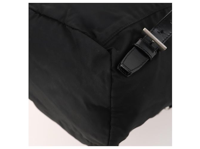 Zaino PRADA Nylon Nero Argento Auth 183221 - vista 16