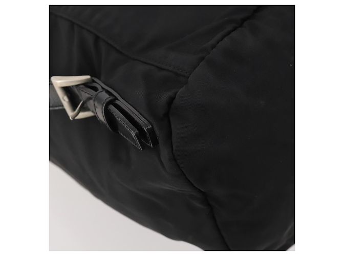 Zaino PRADA Nylon Nero Argento Auth 183221 - vista 17