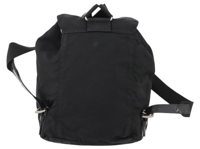 Zaino PRADA Nylon Nero Argento Auth 183221 - vista 2
