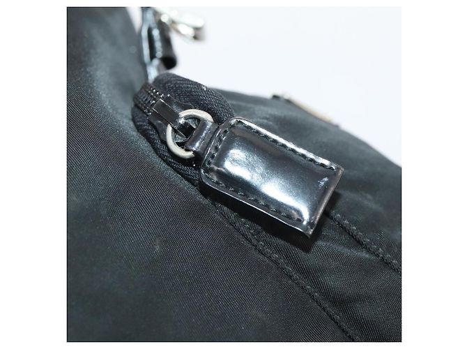 Zaino PRADA Nylon Nero Argento Auth 183221 - vista 24