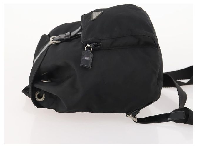 Zaino PRADA Nylon Nero Argento Auth 183221 - vista 4