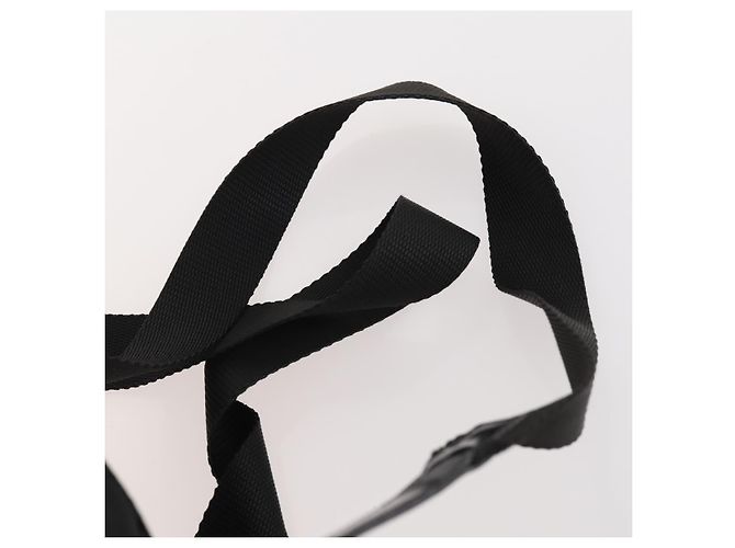 Zaino PRADA Nylon Nero Argento Auth 183221 - vista 8