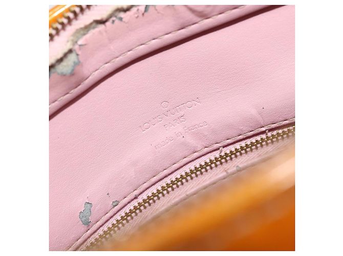 LOUIS VUITTON Borsa Houston Monogram Vernis Rosa Marshmallow M91302 LV Auth 185937 - vista 21
