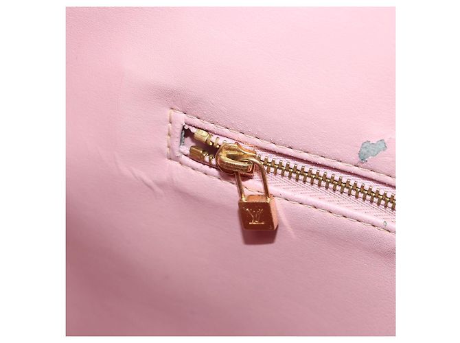 LOUIS VUITTON Borsa Houston Monogram Vernis Rosa Marshmallow M91302 LV Auth 185937 - vista 24
