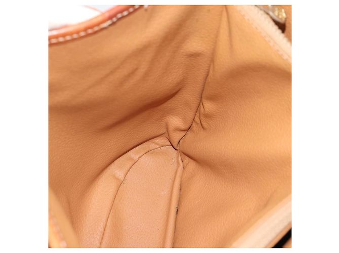 Céline Borsa a Mano CELINE Macadam Canvas PVC Pelle Marrone Oro Auth 187377 D'oro - vista 19