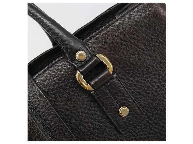Borsa GUCCI in pelle nera e oro 131325 Auth 186805A Nero D'oro - vista 10
