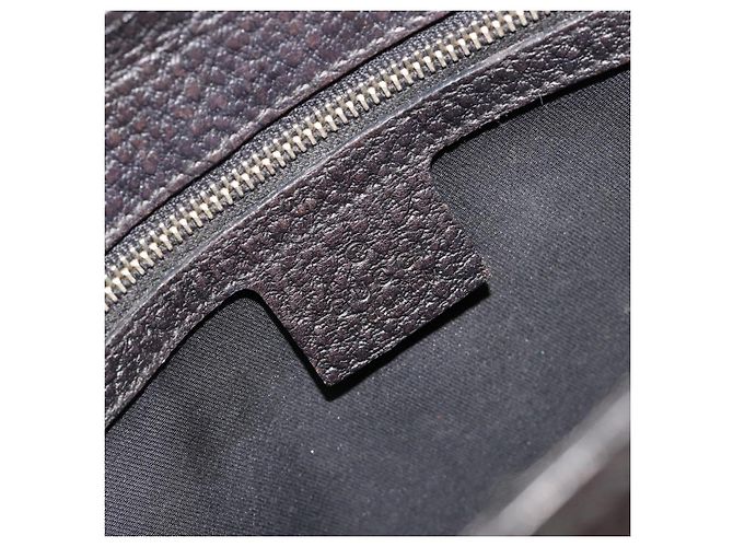 Borsa GUCCI in pelle nera e oro 131325 Auth 186805A Nero D'oro - vista 18