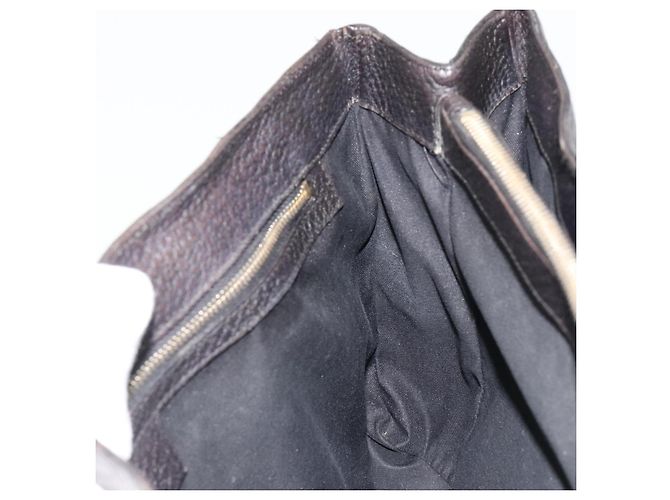 Borsa GUCCI in pelle nera e oro 131325 Auth 186805A Nero D'oro - vista 19