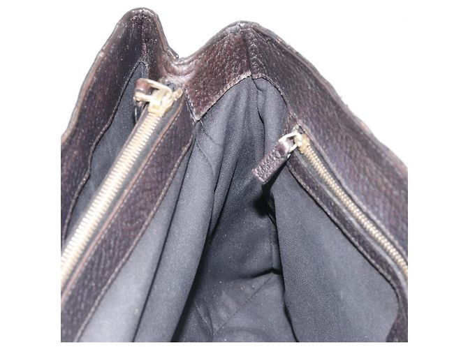Borsa GUCCI in pelle nera e oro 131325 Auth 186805A Nero D'oro - vista 20