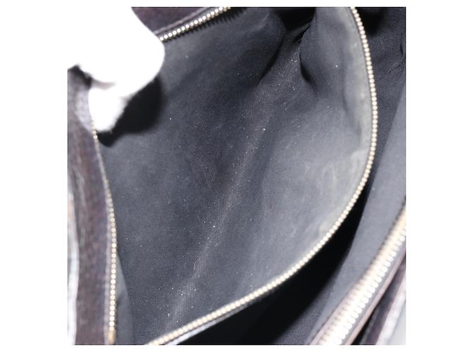 Borsa GUCCI in pelle nera e oro 131325 Auth 186805A Nero D'oro - vista 22
