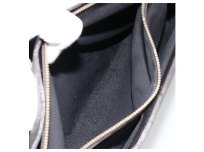 Borsa GUCCI in pelle nera e oro 131325 Auth 186805A Nero D'oro - vista 24