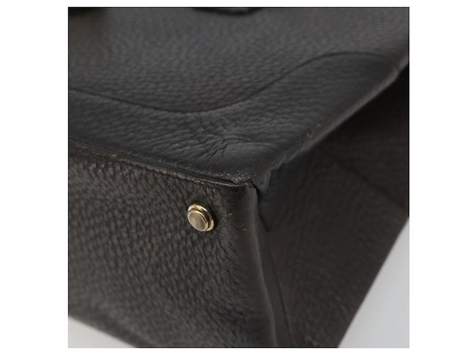 Borsa GUCCI in pelle nera e oro 131325 Auth 186805A Nero D'oro - vista 9