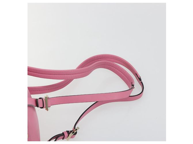 VALENTINO Studs Backpack Leather Pink Gold Auth BA13289A Golden - view 14