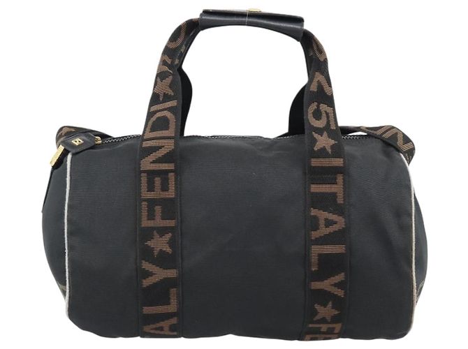 Borsa FENDI Canvas 2way Nera Oro Auth 186293 Nero D'oro - vista 13