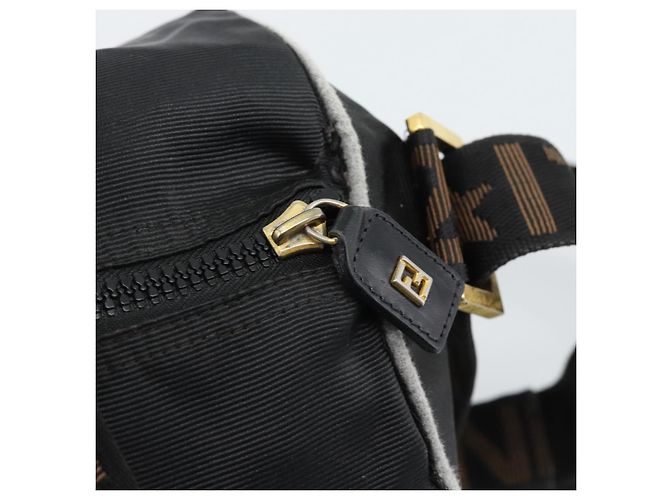 Borsa FENDI Canvas 2way Nera Oro Auth 186293 Nero D'oro - vista 20