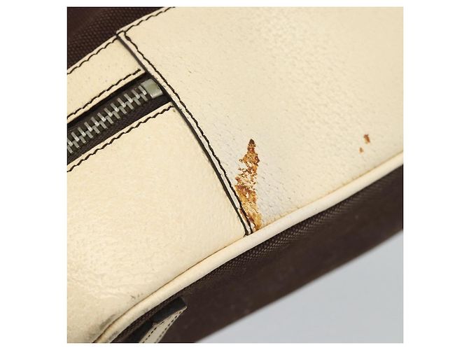 Borsa PRADA in tela marrone Auth 185862 - vista 10
