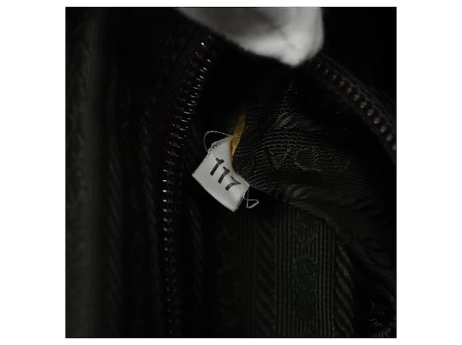 Borsa PRADA in tela marrone Auth 185862 - vista 12