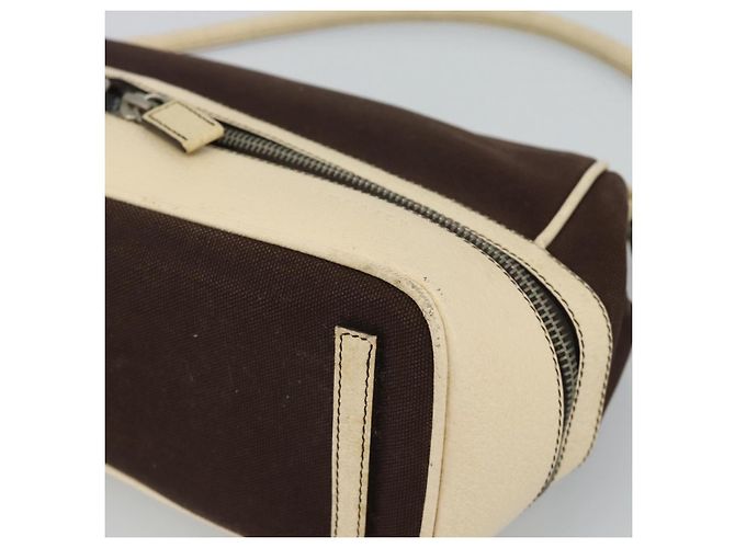 Borsa PRADA in tela marrone Auth 185862 - vista 14