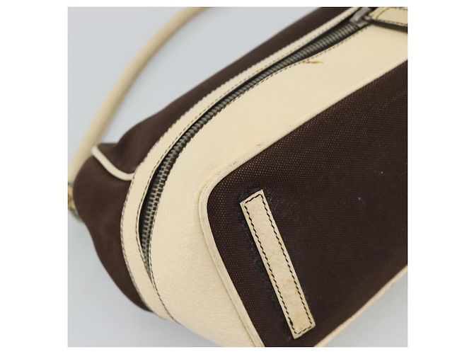 Borsa PRADA in tela marrone Auth 185862 - vista 15