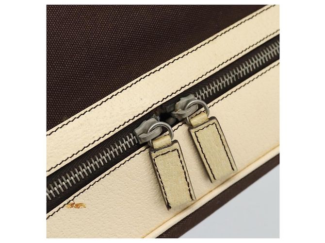 Borsa PRADA in tela marrone Auth 185862 - vista 17