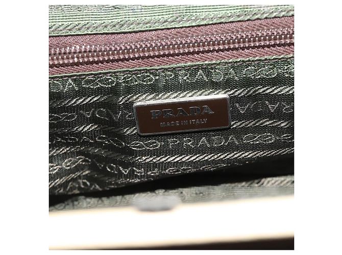 Borsa PRADA in tela marrone Auth 185862 - vista 20