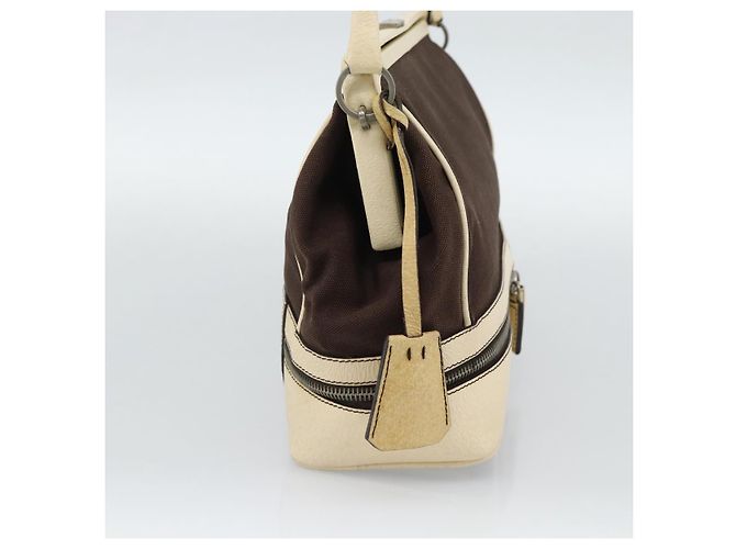 Borsa PRADA in tela marrone Auth 185862 - vista 3