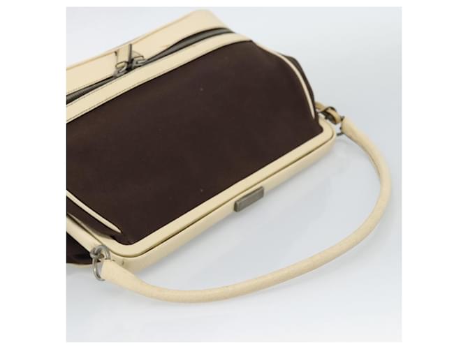 Borsa PRADA in tela marrone Auth 185862 - vista 7
