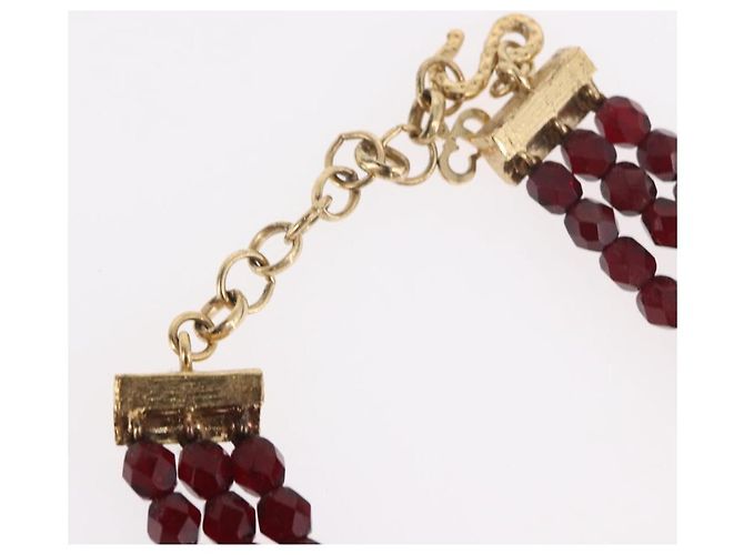 Collana Christian Dior metallo Bordeaux Auth SW2397V Bordò - vista 6