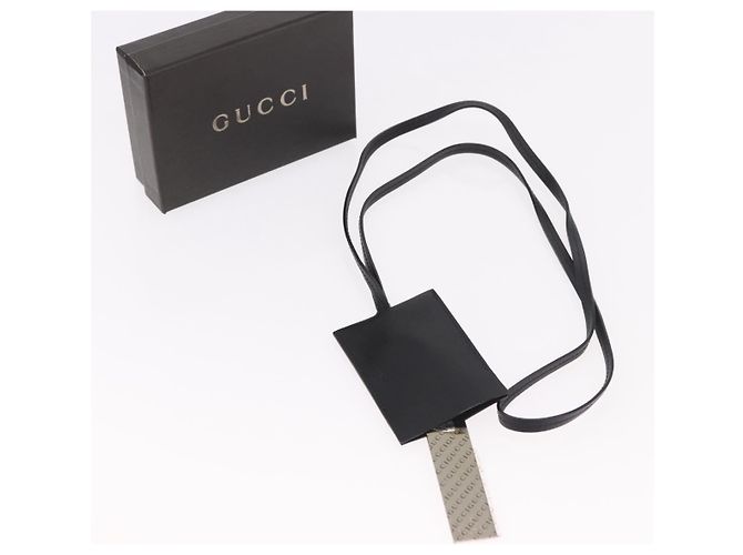 Collana Clochette GUCCI in pelle nera Auth SW2359V Nero - vista 14