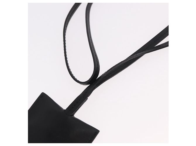 Collana Clochette GUCCI in pelle nera Auth SW2359V Nero - vista 9
