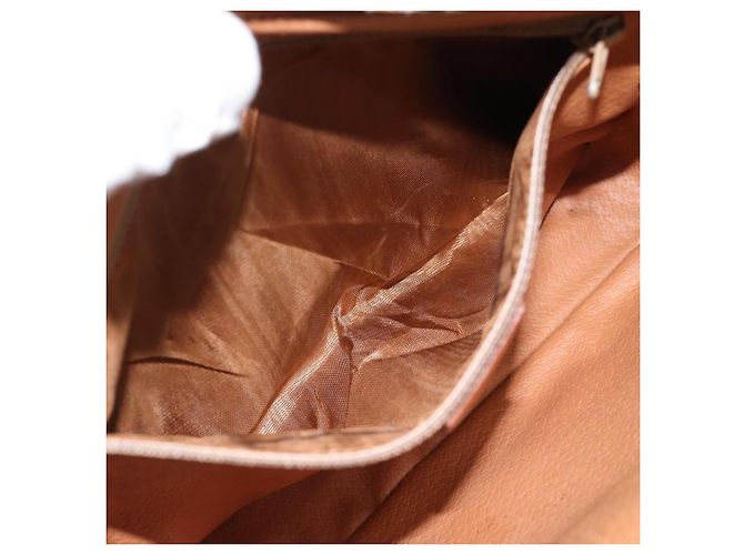 Céline Borsa a tracolla CELINE Macadam Canvas PVC Pelle Marrone Oro Autentica ka4839 D'oro - vista 11