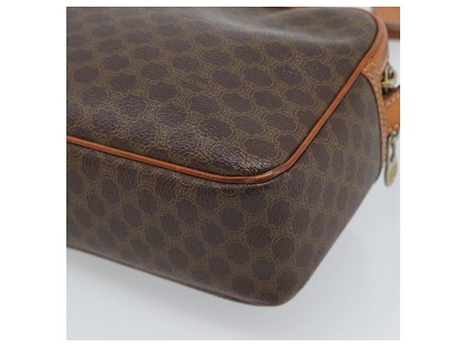 Céline Borsa a tracolla CELINE Macadam Canvas PVC Pelle Marrone Oro Autentica ka4839 D'oro - vista 16