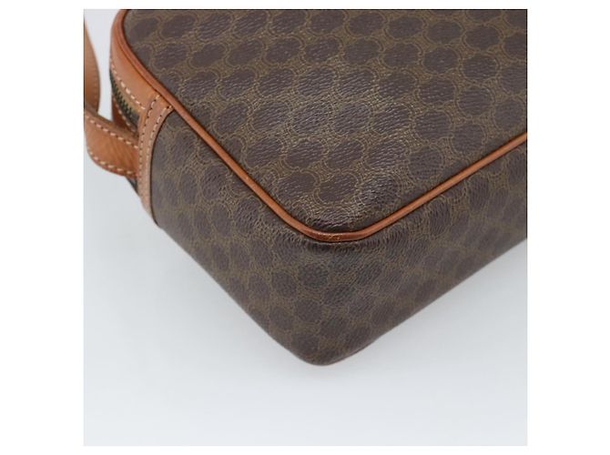 Céline Borsa a tracolla CELINE Macadam Canvas PVC Pelle Marrone Oro Autentica ka4839 D'oro - vista 17