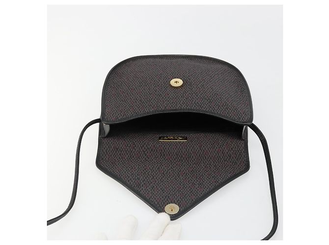 Borsa a Spalla SAINT LAURENT in PVC e Tela Viola e Oro Auth 186047A D'oro Porpora - vista 10