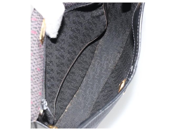 Borsa a Spalla SAINT LAURENT in PVC e Tela Viola e Oro Auth 186047A D'oro Porpora - vista 11