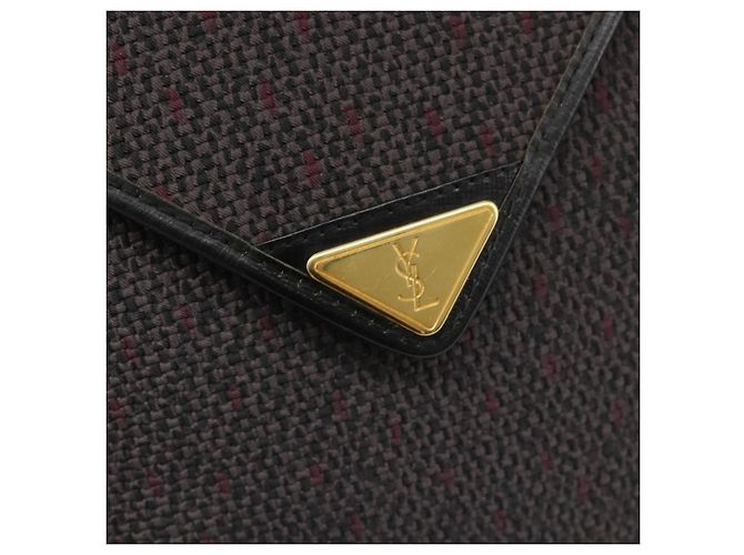 Borsa a Spalla SAINT LAURENT in PVC e Tela Viola e Oro Auth 186047A D'oro Porpora - vista 17