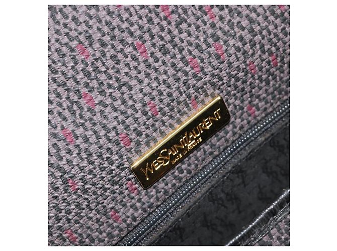 Borsa a Spalla SAINT LAURENT in PVC e Tela Viola e Oro Auth 186047A D'oro Porpora - vista 18