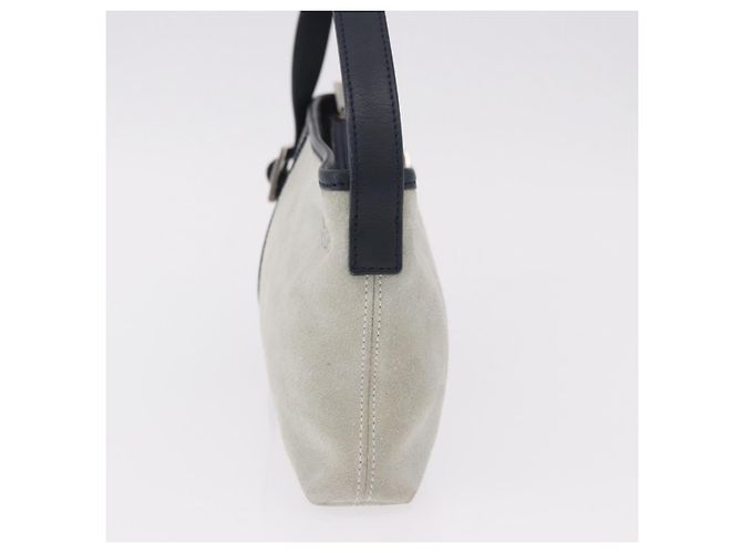 Borsa a tracolla LOEWE Anagram in scamosciato grigio argento autentica 187727A Marrone - vista 3