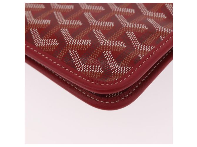 GOYARD Borsa a Spalla Herringbone PVC Rosso Argento Auth SW2347SM - vista 16