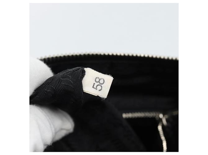 Borsa a Spalla PRADA Nylon Nero Argento Auth 186118 - vista 12