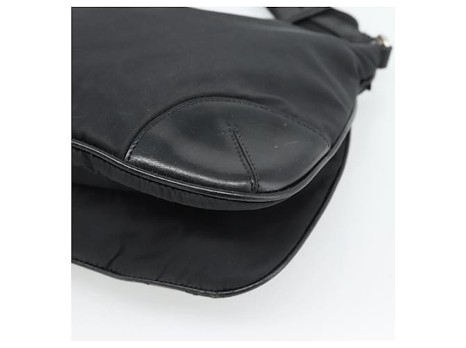 Borsa a Spalla PRADA Nylon Nero Argento Auth 186118 - vista 15