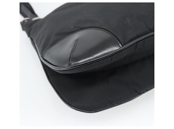 Borsa a Spalla PRADA Nylon Nero Argento Auth 186118 - vista 16