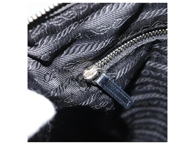 Borsa a Spalla PRADA Nylon Nero Argento Auth 186118 - vista 22