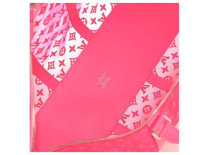 LOUIS VUITTON See Through Keepall Bandouliere 50 Borsa M55267 LV Auth 185330SM Rosa - vista 10
